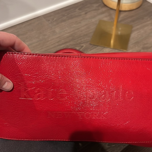 Vintage Kate Spade Red Patent Leather Shoulder Bag - Picture 10 of 11